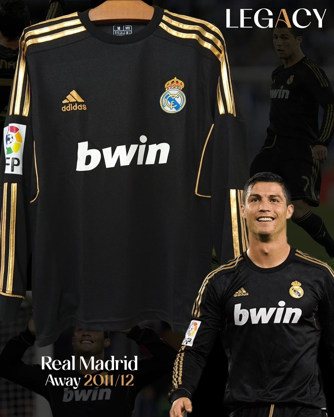 product image Real Madrid 2011-12 Away Long Sleeve - Ronaldo